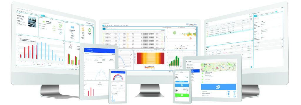 vcom cloud monitoring software for pv on different screens and devices